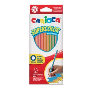 Creioane hexagonale Supercolor Carioca 12/set